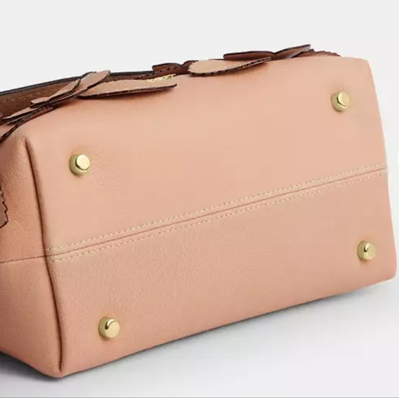 Coach Emory Top Handle Satchel in Blush Pink Floral Appliqué - Picture 5 of 8